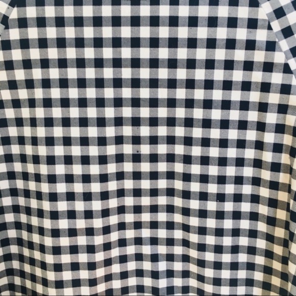 Victoria Beckham for Target plaid blue‎ top blouse size S career casual peplum - Picture 7 of 16